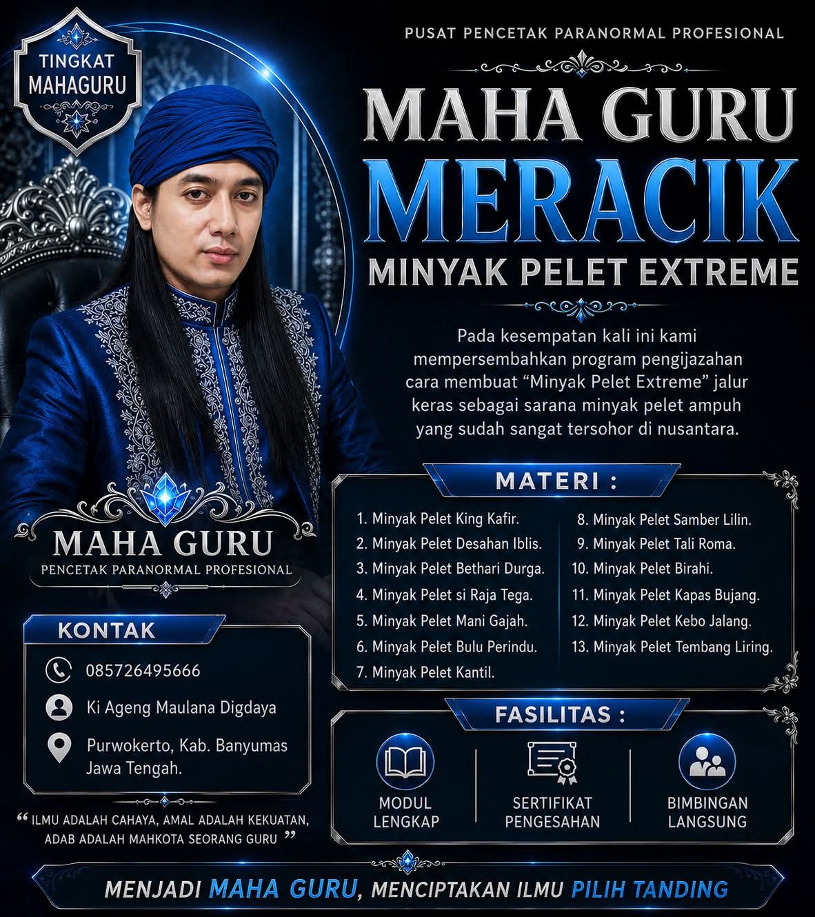 MAHA GURU MERACIK MINYAK PELET EXTREME